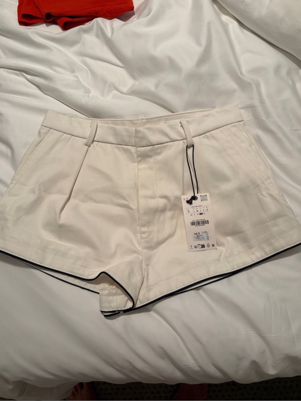 Zara Denim Shorts in White NWT